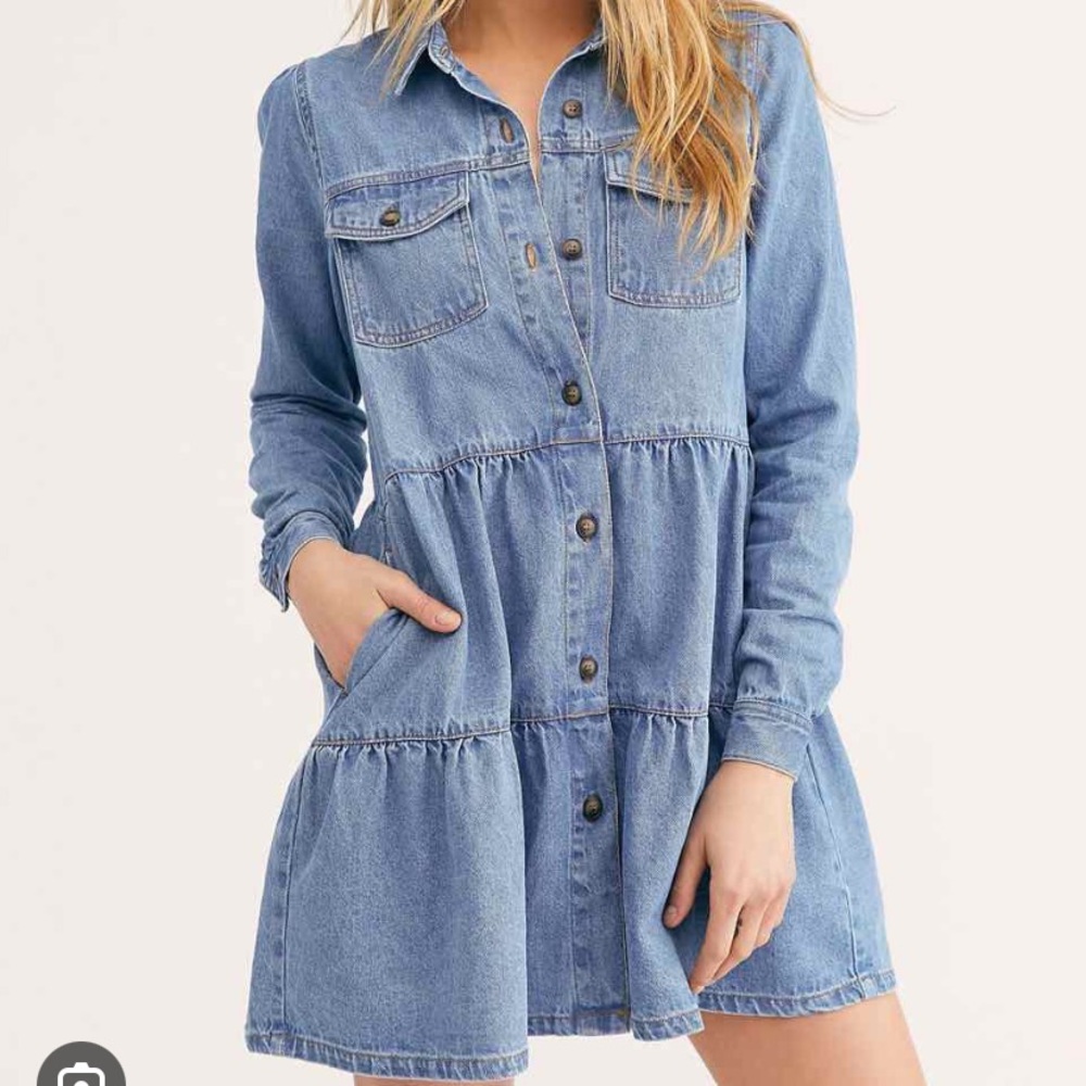 Free people Nicole denim shirt dress